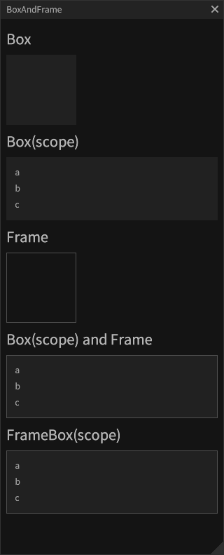 box-and-frame
