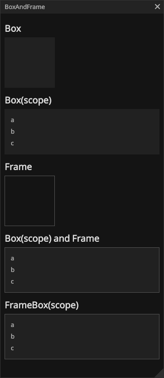 box-and-frame