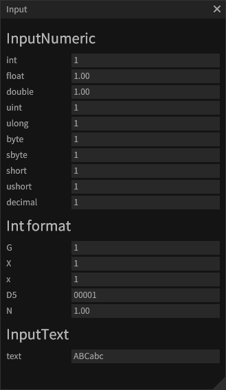 input